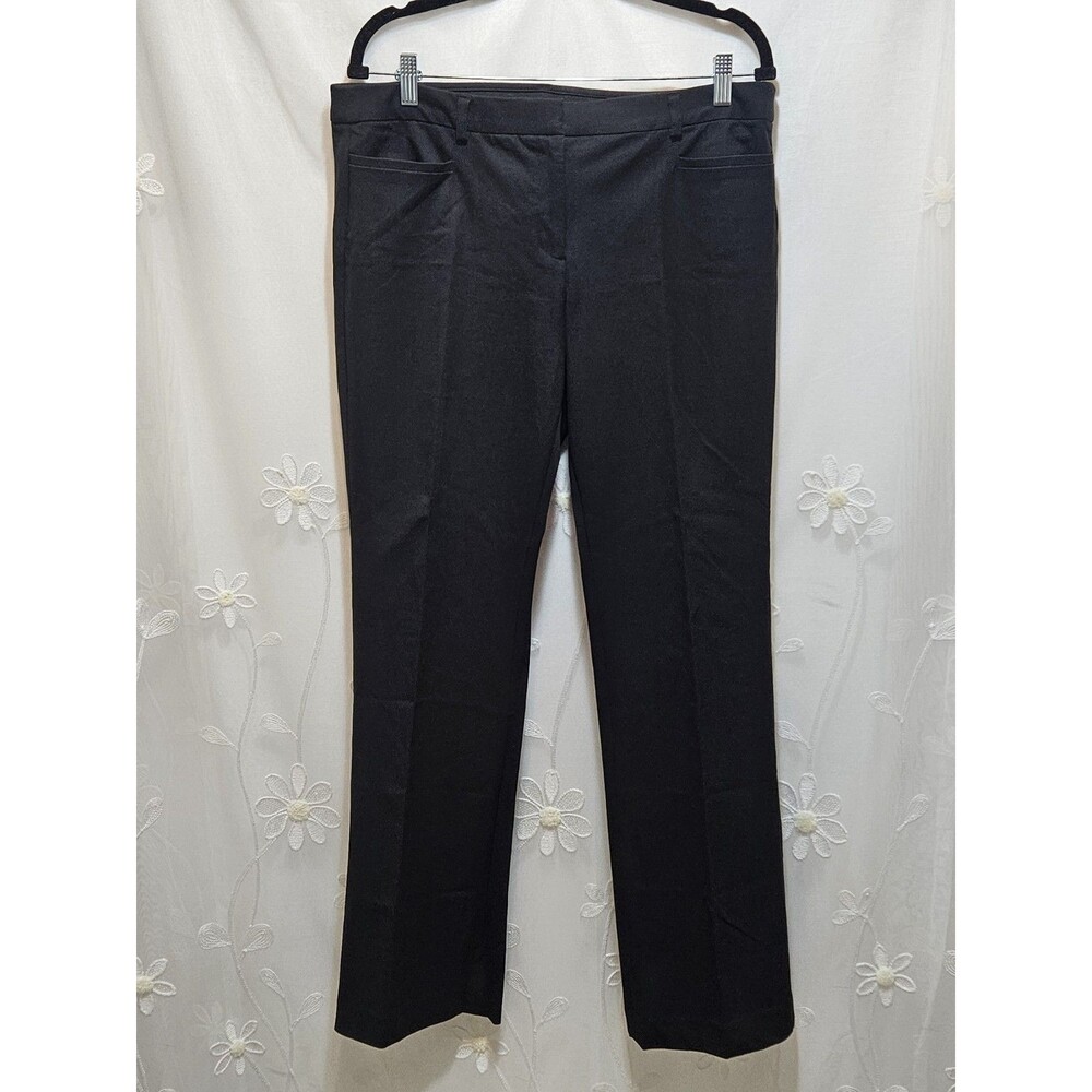 Violets & Roses Womens Size 12 Black Pants Office Career Casual Business Stretch